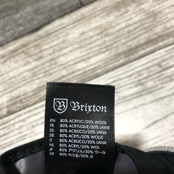 Brixton Snapback Hat Men’s One Size Color Block Acrylic Wool Gray Red - Picture 6 of 7